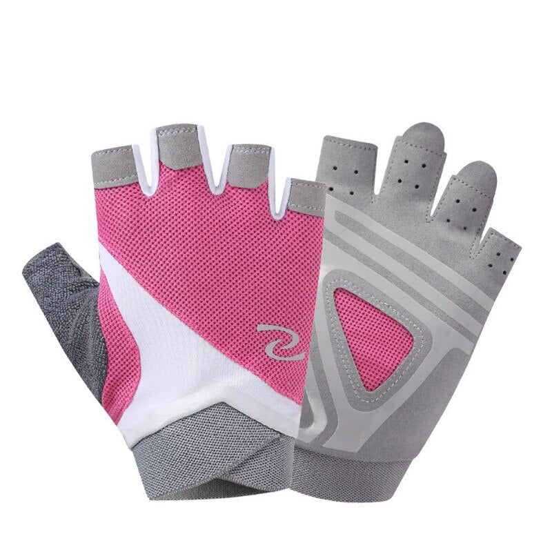 Gym Gloves Women Weight Lifting Cross-fit Workout Fitness Gloves Breathable Bodybuilding Half Finger Hand Protector