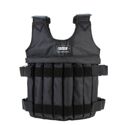 SUTEN 20kg/50kg Loading Weighted Vest For Boxing Training Workout Fitness Equipment Adjustable Waistcoat Jacket Sand Clothing