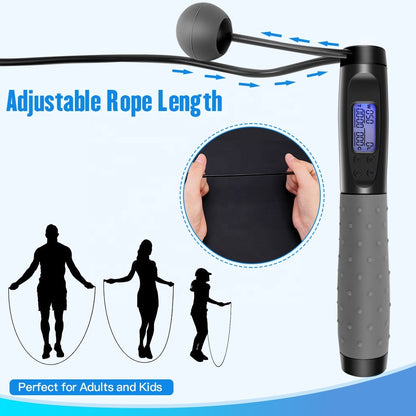 Smart electronic counting skipping rope