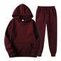 Fashion Mens Tracksuit New Men's Hoodies + Sweatpants Two Piece Suit Hooded Casual Sets Male Clothes