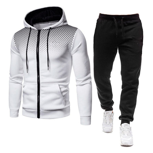 New Style Sweater Trousers set For Men Sports Fitness Wear set two piece