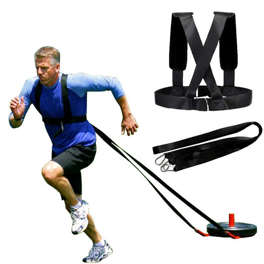 Workout Expander Fitness Band Resistance Bands Weight Bearing Shoulder Strap for Speed Training