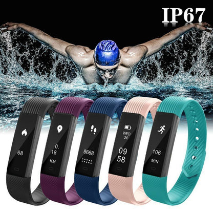 ID115 Smart Bracelet Fitness Tracker Smart Wristband Pedometer Compatible Smartband Waterproof Sleep Monitor Wrist Watch