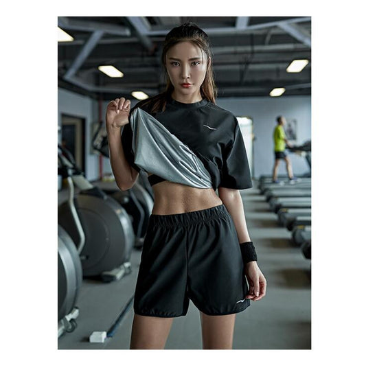 Womens sweat suit Weight Loss Gym Fitness Exercise Workout Sweat Training Hot Fat Burning Short Sleeve Shirt Shorts